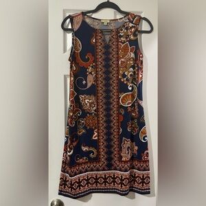 Elegant Paisley Print Dress